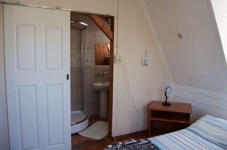 double bedroom with bathroom